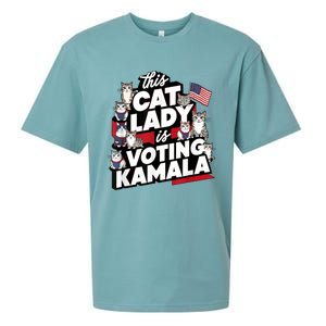 Cat Lady Voting For Kamala Harris 2024 1st Female President Sueded Cloud Jersey T-Shirt