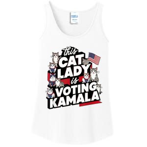 Cat Lady Voting For Kamala Harris 2024 1st Female President Ladies Essential Tank