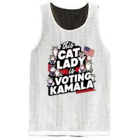 Cat Lady Voting For Kamala Harris 2024 1st Female President Mesh Reversible Basketball Jersey Tank