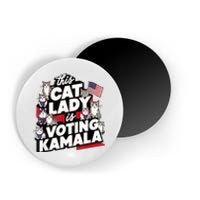 Cat Lady Voting For Kamala Harris 2024 1st Female President Magnet