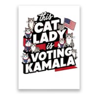 Cat Lady Voting For Kamala Harris 2024 1st Female President Poster