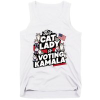 Cat Lady Voting For Kamala Harris 2024 1st Female President Tank Top