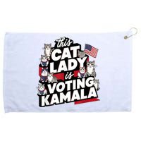 Cat Lady Voting For Kamala Harris 2024 1st Female President Grommeted Golf Towel