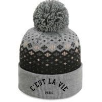 Cest La Vie Paris France Women Vintage Summer Graphic The Baniff Cuffed Pom Beanie