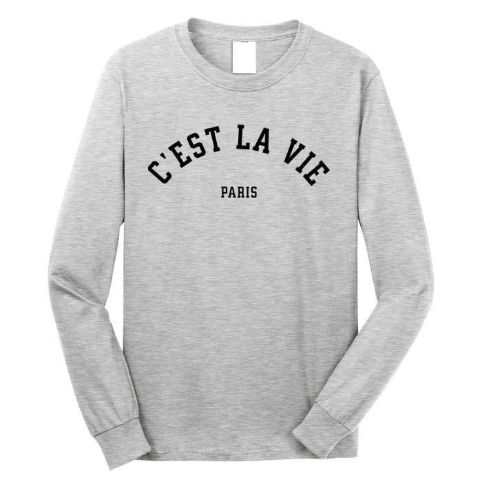 Cest La Vie Paris France Women Vintage Summer Graphic Long Sleeve Shirt