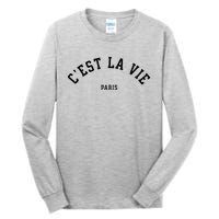 Cest La Vie Paris France Women Vintage Summer Graphic Tall Long Sleeve T-Shirt