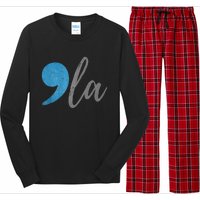 Comma +  La Vote Kamala Harris For President 2024 Election Long Sleeve Pajama Set