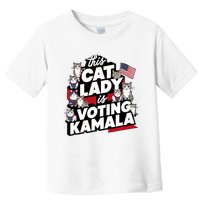 Cat Lady Voting For Kamala Harris 2024 1st Female President Toddler T-Shirt