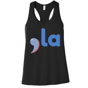 Comma +  La Vote Kamala Harris For President 2024 Election Women's Racerback Tank