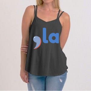 Comma +  La Vote Kamala Harris For President 2024 Election Women's Strappy Tank