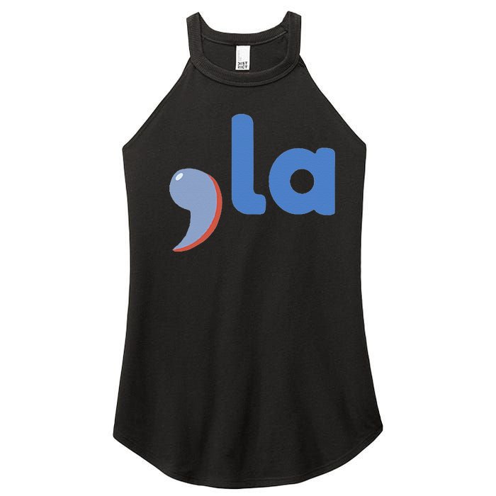 Comma +  La Vote Kamala Harris For President 2024 Election Women's Perfect Tri Rocker Tank