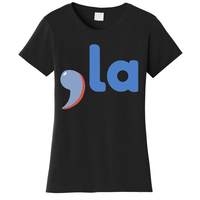 Comma +  La Vote Kamala Harris For President 2024 Election Women's T-Shirt