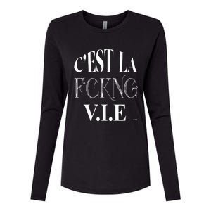 C'est La V.I.E.  Womens Cotton Relaxed Long Sleeve T-Shirt