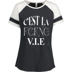 C'est La V.I.E.  Enza Ladies Jersey Colorblock Tee