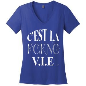 C'est La V.I.E.  Women's V-Neck T-Shirt