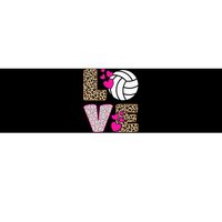 Cute Love Volleyball Leopard Print Women Ladies Volleyball Bumper Sticker