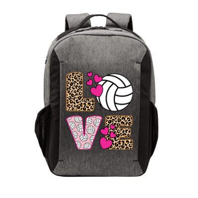 Cute Love Volleyball Leopard Print Ladies Volleyball Vector Backpack