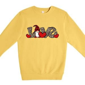 Cute Love Valentines Day Gnome Premium Crewneck Sweatshirt