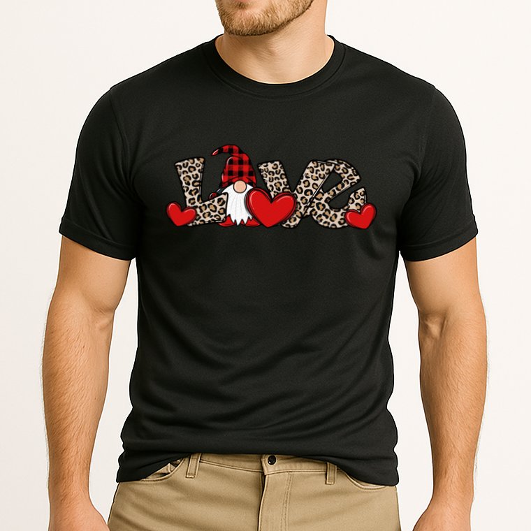 Cute Love Valentines Day Gnome Cooling Performance Crew T-Shirt