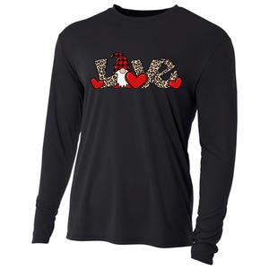 Cute Love Valentines Day Gnome Cooling Performance Long Sleeve Crew