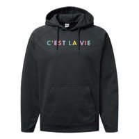 Cest La Vie Rainbow Performance Fleece Hoodie