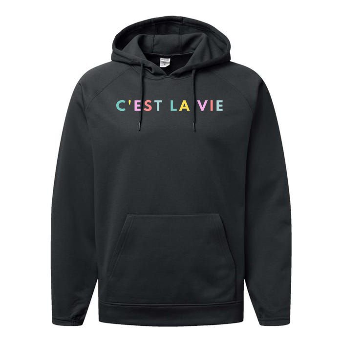 Cest La Vie Rainbow Performance Fleece Hoodie