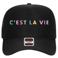 Cest La Vie Rainbow High Crown Mesh Back Trucker Hat