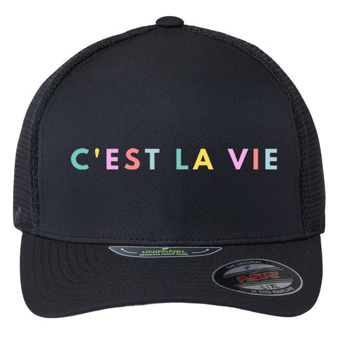 Cest La Vie Rainbow Flexfit Unipanel Trucker Cap