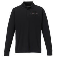 Cest La Vie Rainbow Performance Long Sleeve Polo