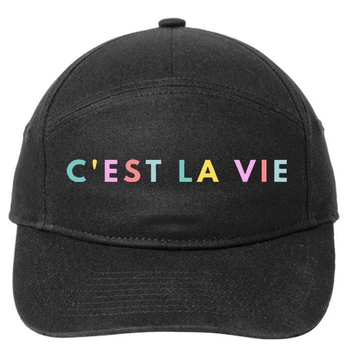 Cest La Vie Rainbow 7-Panel Snapback Hat