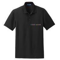 Cest La Vie Rainbow Dry Zone Grid Polo