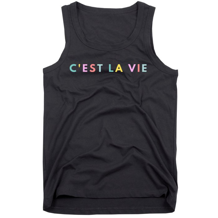 Cest La Vie Rainbow Tank Top