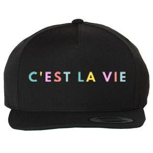 Cest La Vie Rainbow Wool Snapback Cap