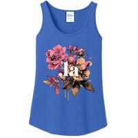 Comma La Vintage Floral Feminine Flowers Comma La Meaningful Gift Ladies Essential Tank