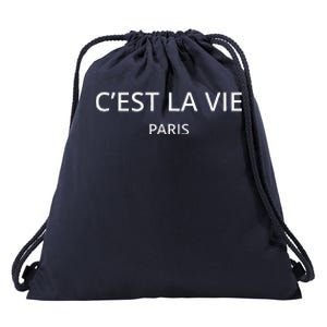 CEst La Vie Paris Drawstring Bag