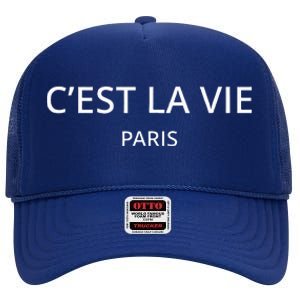 CEst La Vie Paris High Crown Mesh Back Trucker Hat