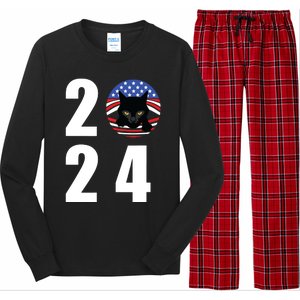 Cat Lady Vote For Kamala 2024 Election Long Sleeve Pajama Set