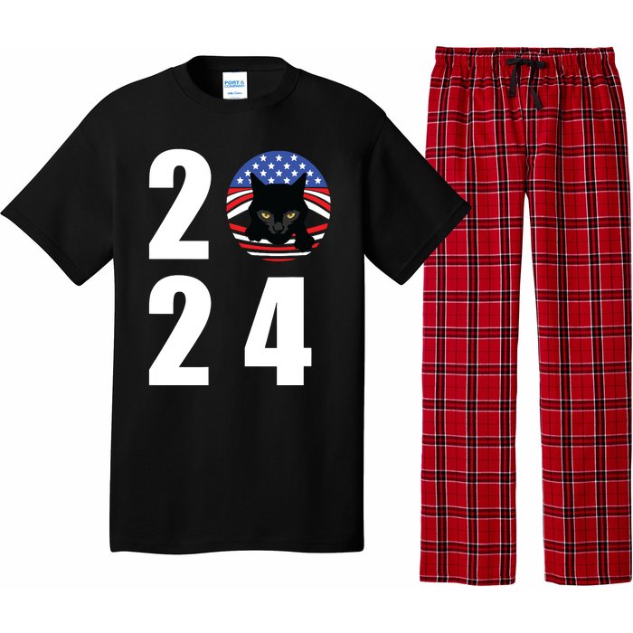 Cat Lady Vote For Kamala 2024 Election Pajama Set