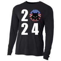 Cat Lady Vote For Kamala 2024 Election Cooling Performance Long Sleeve Crew