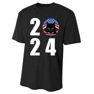 Cat Lady Vote For Kamala 2024 Election Performance Sprint T-Shirt