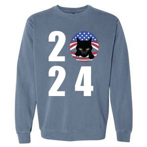 Cat Lady Vote For Kamala 2024 Election Garment-Dyed Sweatshirt