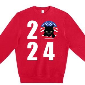 Cat Lady Vote For Kamala 2024 Election Premium Crewneck Sweatshirt