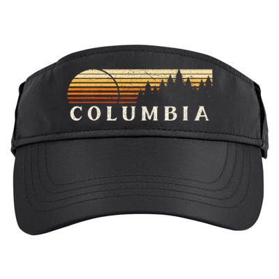 Columbia La Vintage Evergreen Sunset Eighties Adult Drive Performance Visor