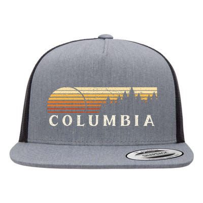 Columbia La Vintage Evergreen Sunset Eighties Flat Bill Trucker Hat