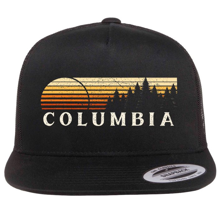 Columbia La Vintage Evergreen Sunset Eighties Flat Bill Trucker Hat