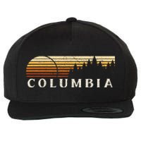 Columbia La Vintage Evergreen Sunset Eighties Wool Snapback Cap