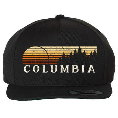 Columbia La Vintage Evergreen Sunset Eighties Wool Snapback Cap