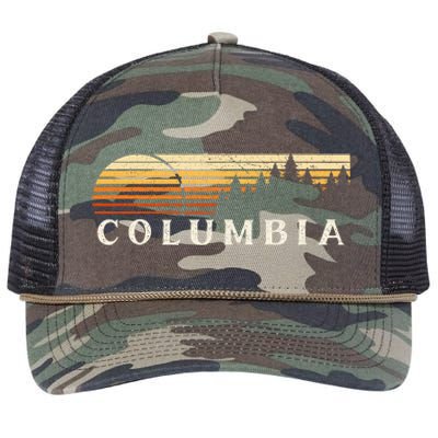 Columbia La Vintage Evergreen Sunset Eighties Retro Rope Trucker Hat Cap