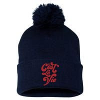 C'est La Vie Pom Pom 12in Knit Beanie