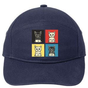 Cat Ladies Vote Fun Election Theme Cute Kittens 7-Panel Snapback Hat